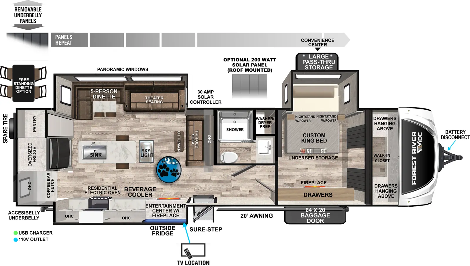 Vibe 3400XL Floorplan